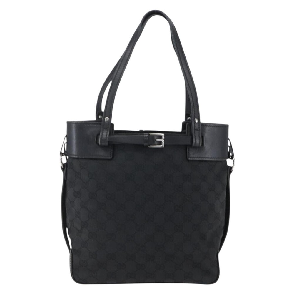 Gucci Belted Bucket Tote GG Canvas with Leather Small